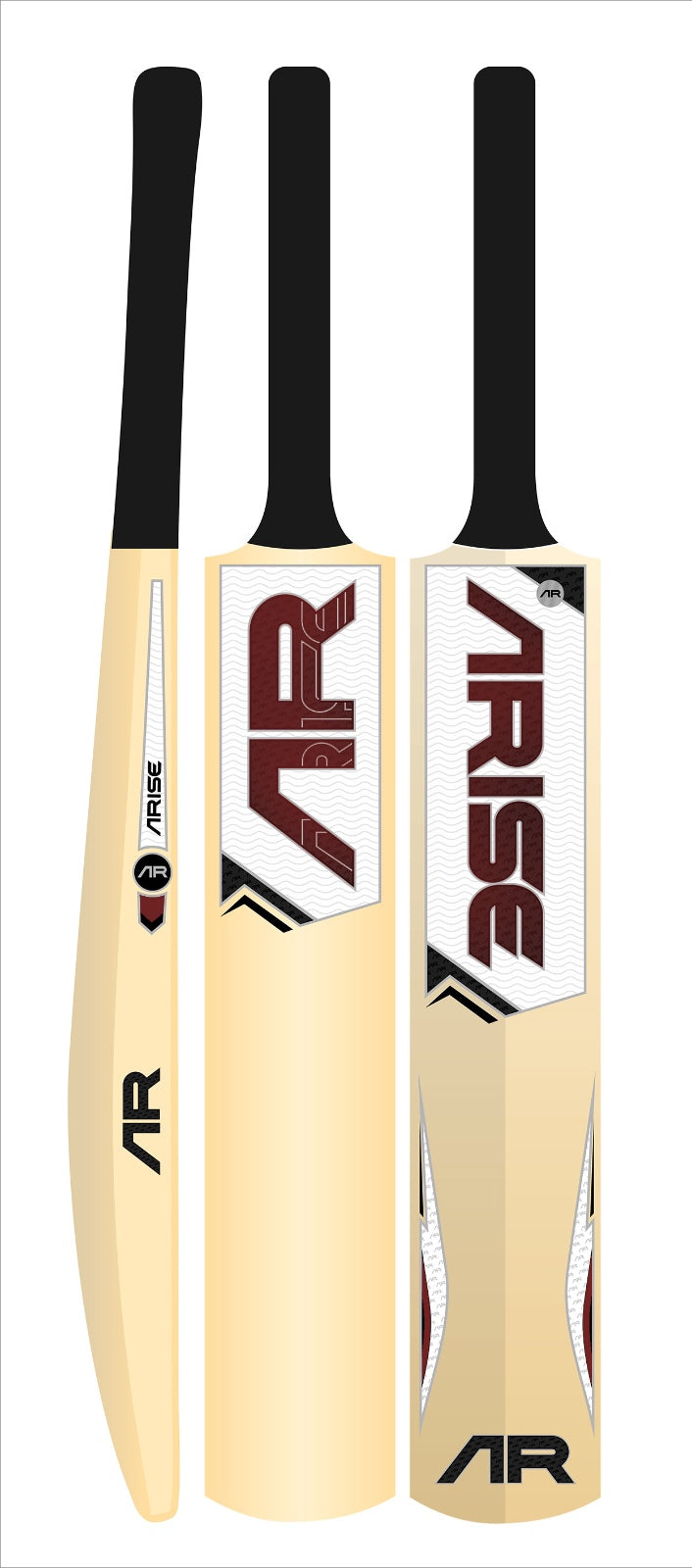 Cricket Bat Sticker Pack – Red/White