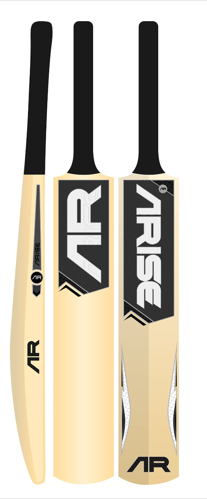 Cricket Bat Sticker Pack – White/Black