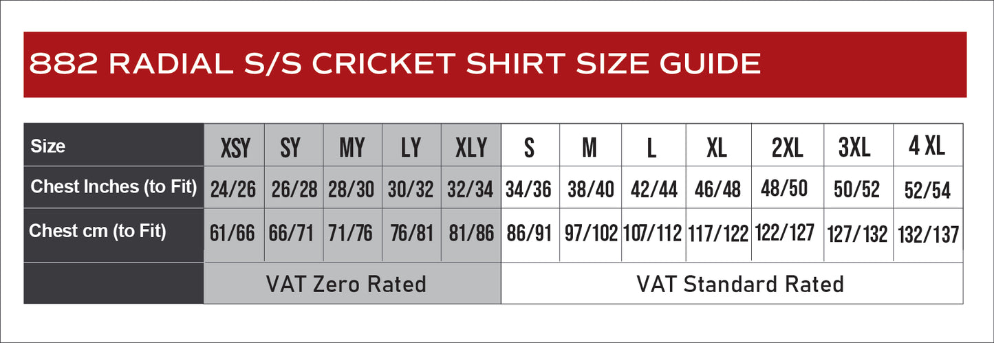 Kids Cricket Shirt - Short Sleeve