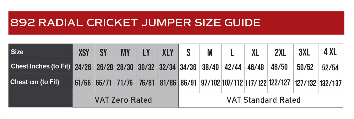 Kids Cricket Jumper - Long Sleeve