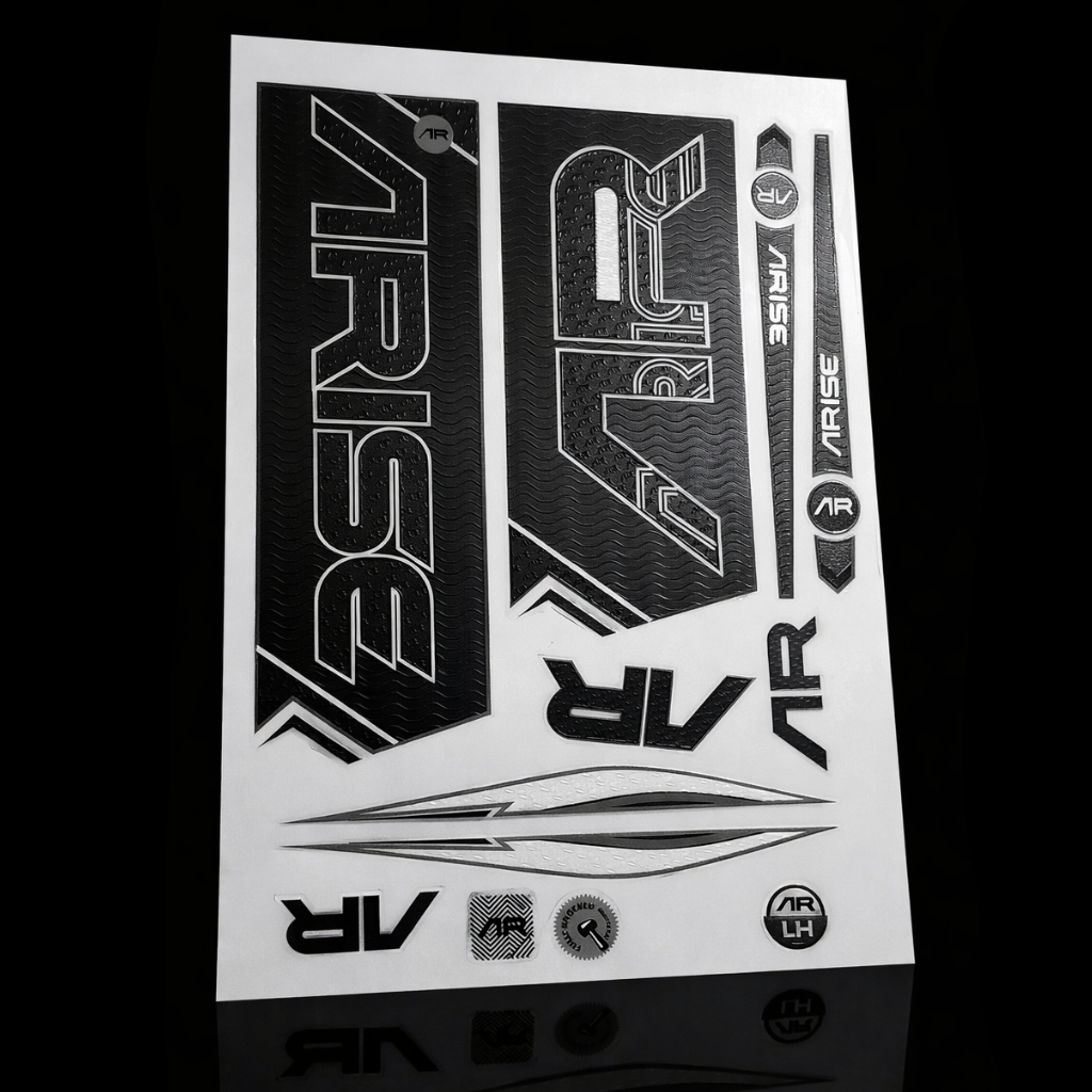Cricket Bat Sticker Pack – Black/Black