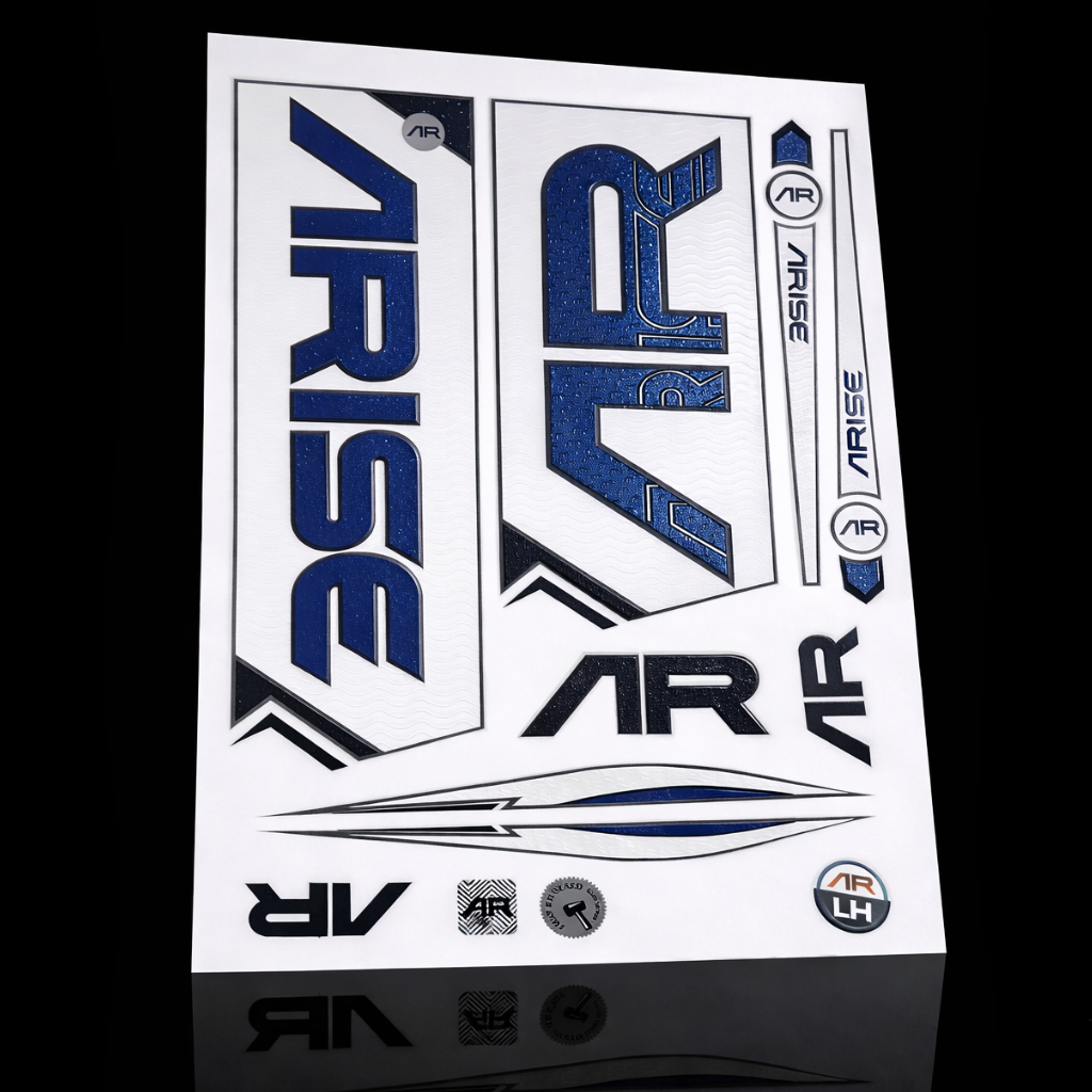 Cricket Bat Sticker Pack – Blue/White