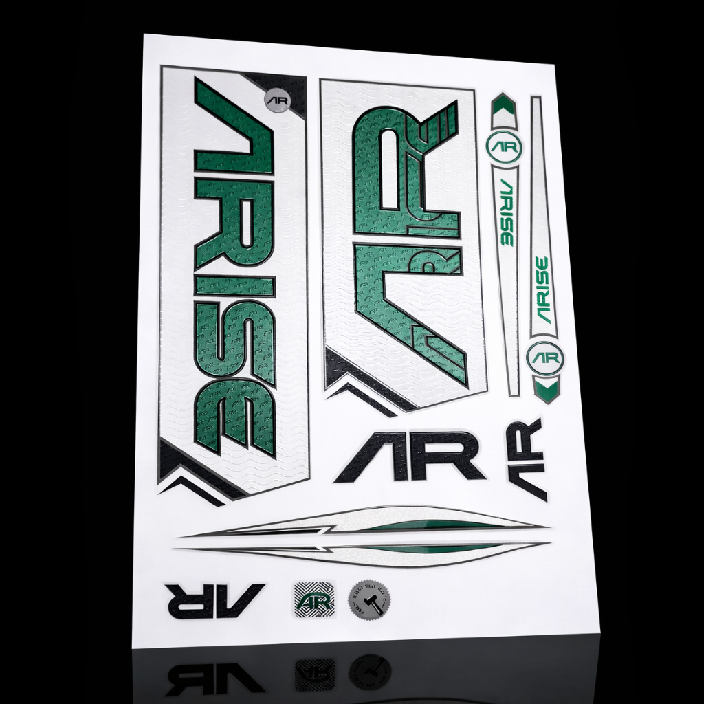 Cricket Bat Sticker Pack – Green/White