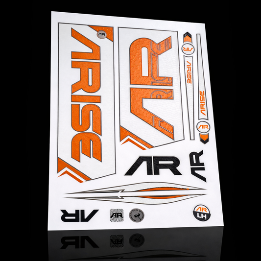 Cricket Bat Sticker Pack – Orange/White