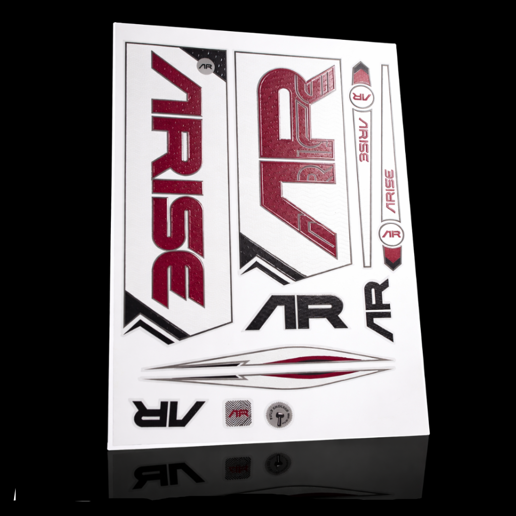 Cricket Bat Sticker Pack – Red/White