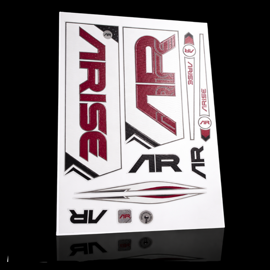Cricket Bat Sticker Pack – Red/White
