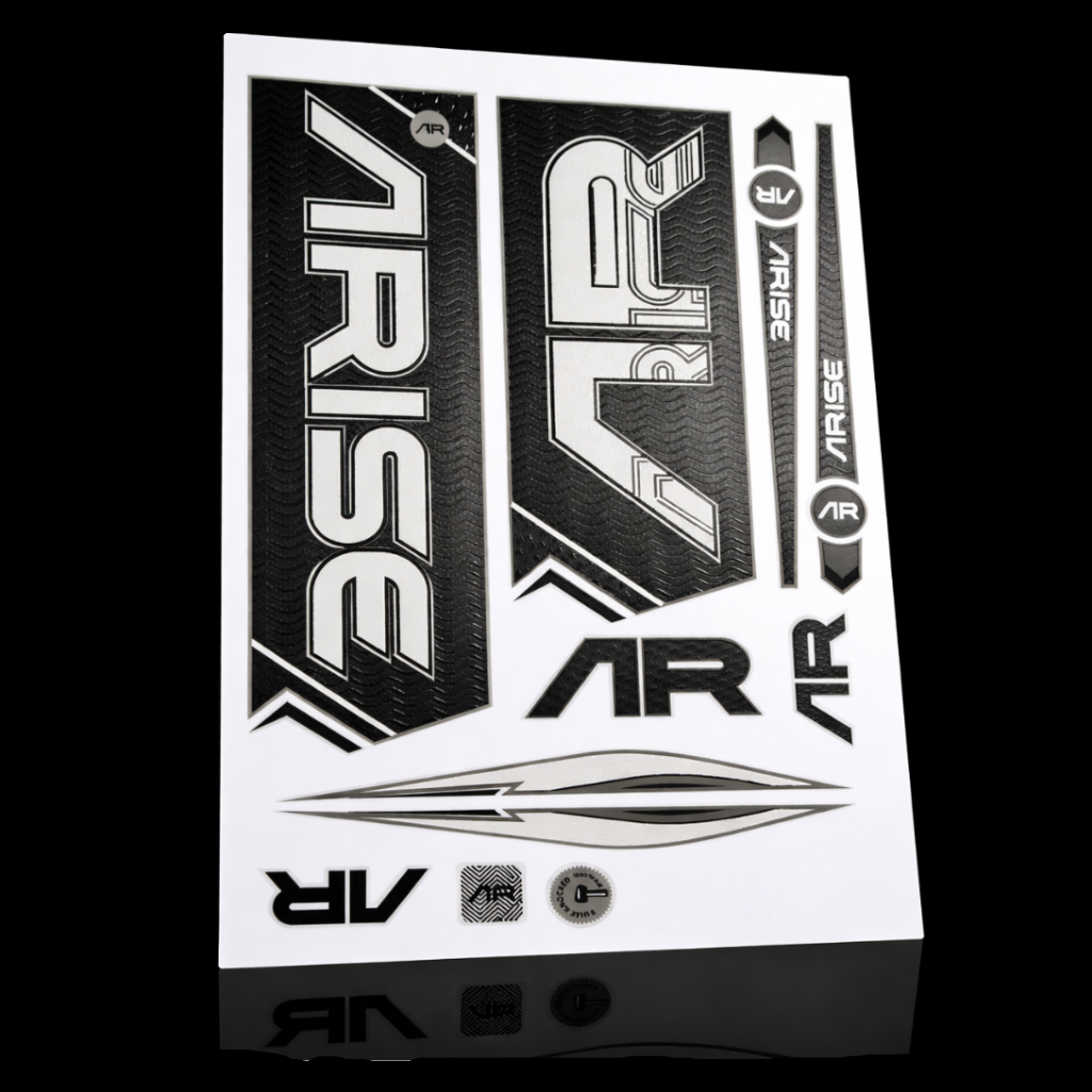 Cricket Bat Sticker Pack – White/Black
