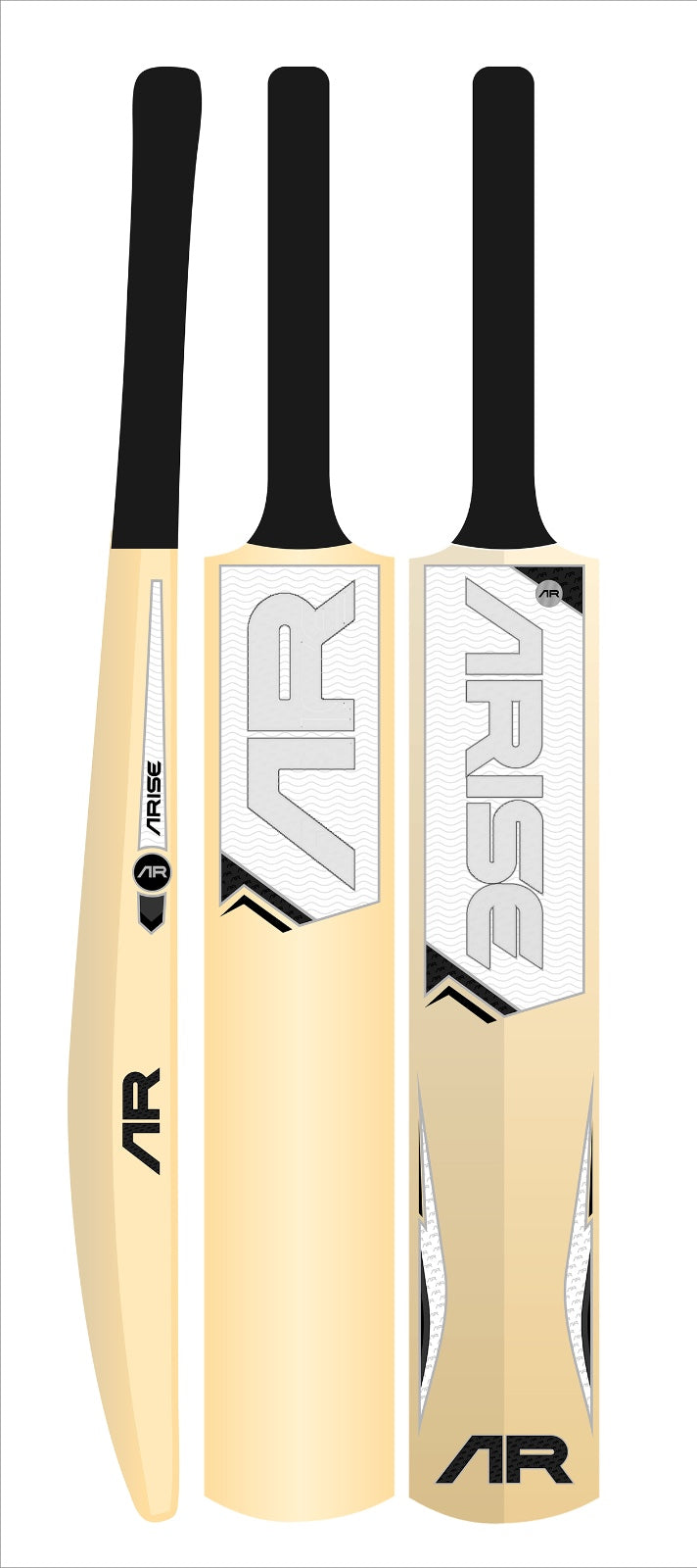 Cricket Bat Sticker Pack – White/White