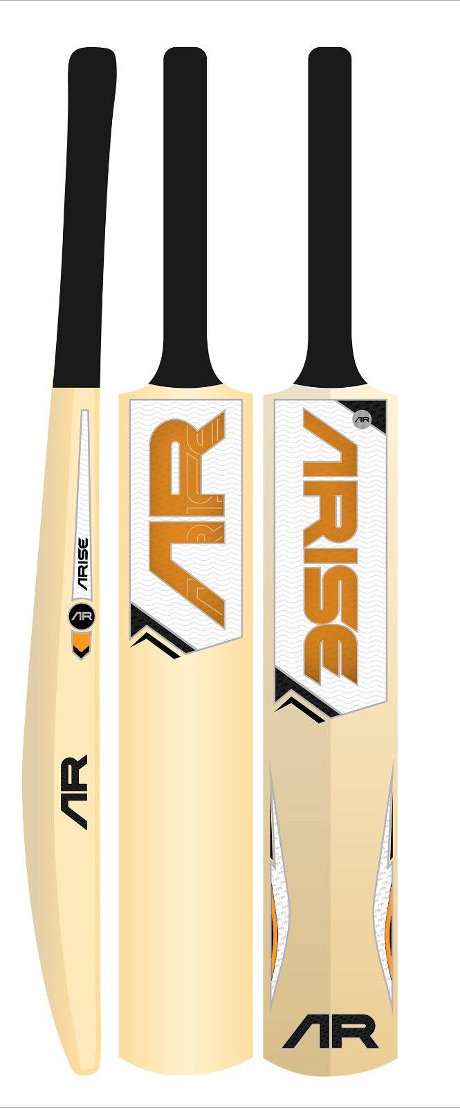 Cricket Bat Sticker Pack – Orange/White