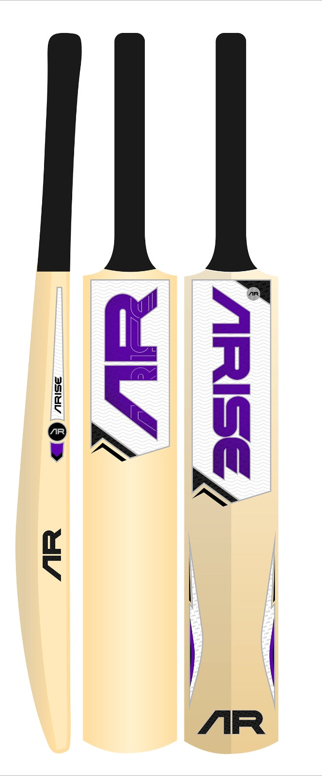 Cricket Bat Sticker Pack – Purple/White
